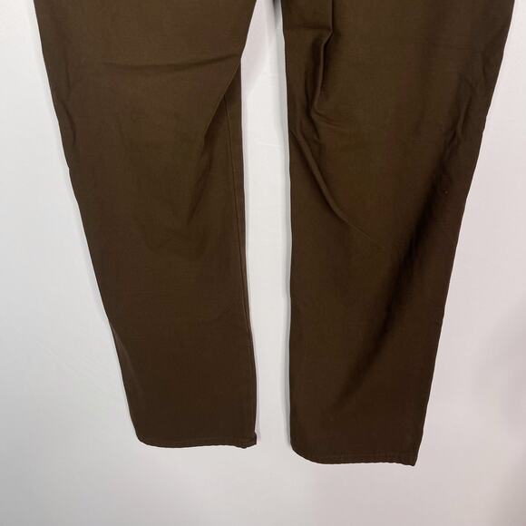 Peter Millar Size 35 Dark Brown Canvas Five Pocket Stretch Pants Cotton Straight - Picture 6 of 10